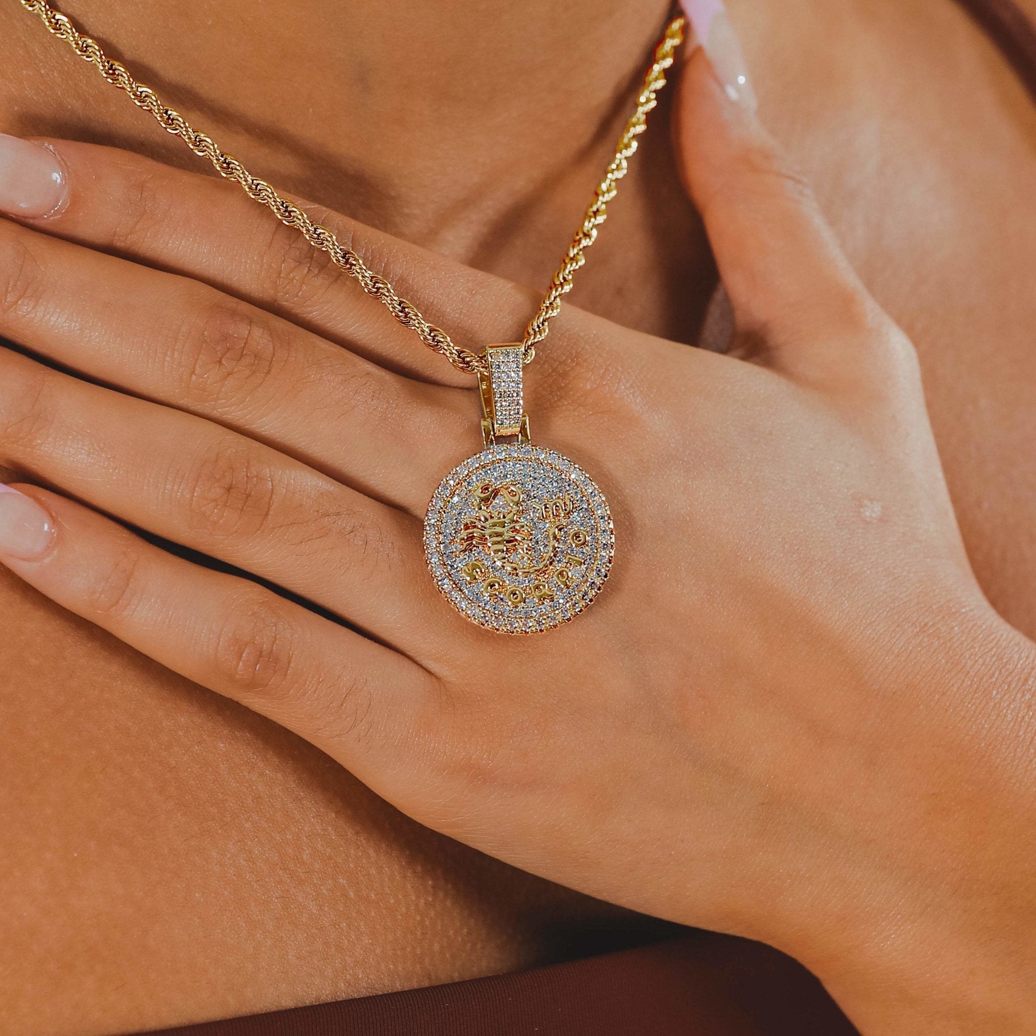 Scorpio Zodiac Pendant - Gold - Cernucci